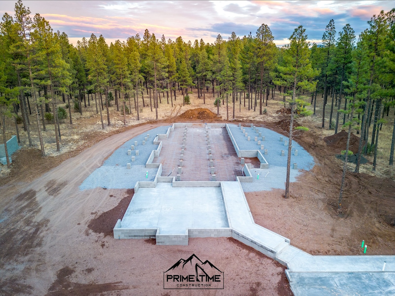 New Home Foundation by Prime Time Construction - Pinetop-Lakeside